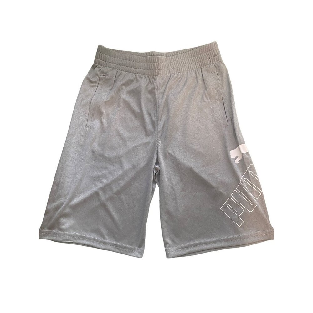 Puma Boys Basketball Shorts, Size Medium, 10-12 years, Gray, inseam 7''